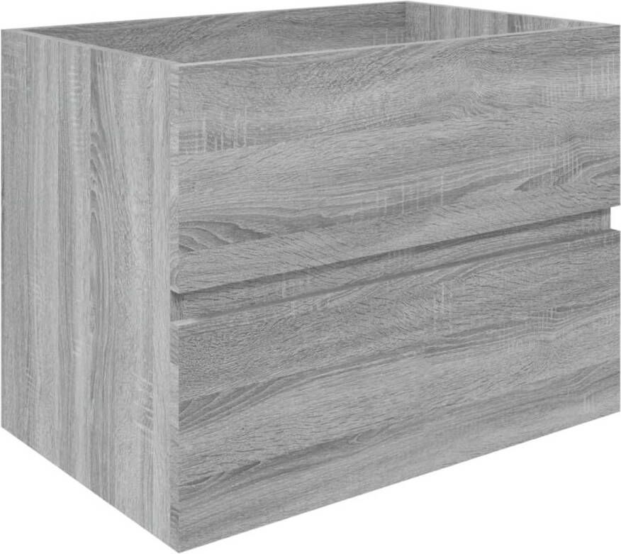 The Living Store Badkaast Praktisch Wastafelkast 60 x 38.5 x 45 cm Grijs Sonoma Eiken