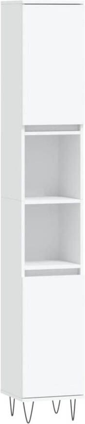 The Living Store Badkaast s Kast 30 x 30 x 190 cm Wit