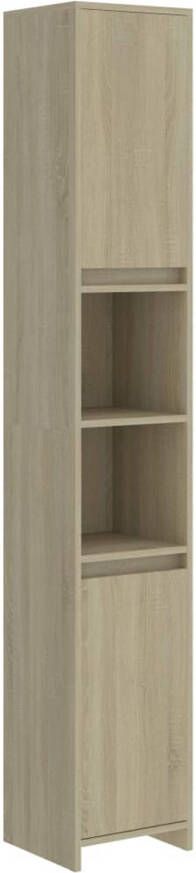 The Living Store Badkaast Sonoma Eiken 30 x 30 x 183.5 cm 6 vakken 2 deuren