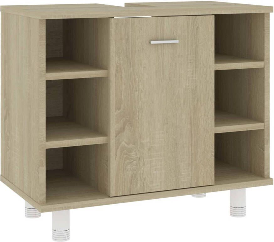 The Living Store Badkaast Sonoma Eiken 60 x 32 x 53.5 cm 7 schappen 1 deur