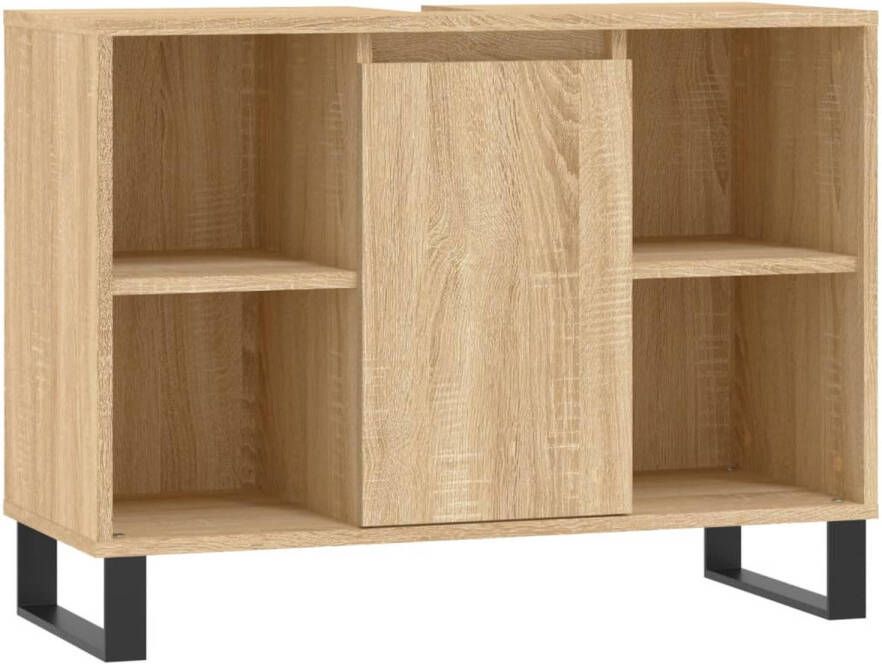 The Living Store Badkaast Sonoma Eiken 80 x 33 x 60 cm Veel opbergruimte