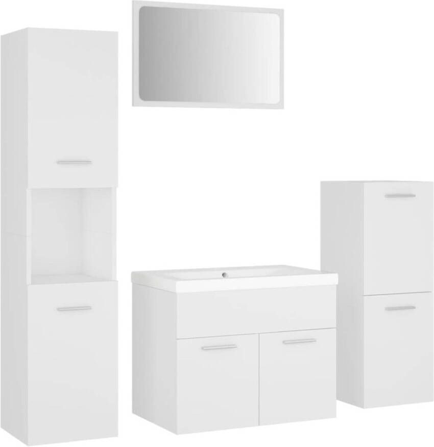 The Living Store Badmeubelset Badkamermeubel 60x38.5x46 cm Wit