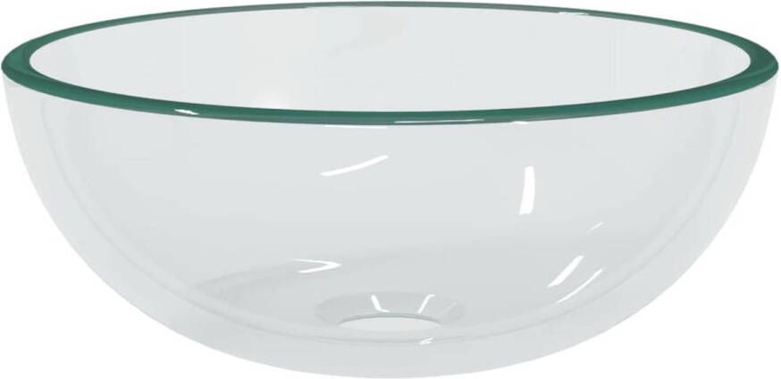 The Living Store Gehard Glas Wastafel 30 x 12 cm Transparant Geen montage vereist