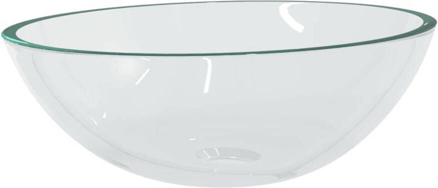 The Living Store Glazen Wastafel 50 x 37 x 14 cm Transparant Glas Duurzaam