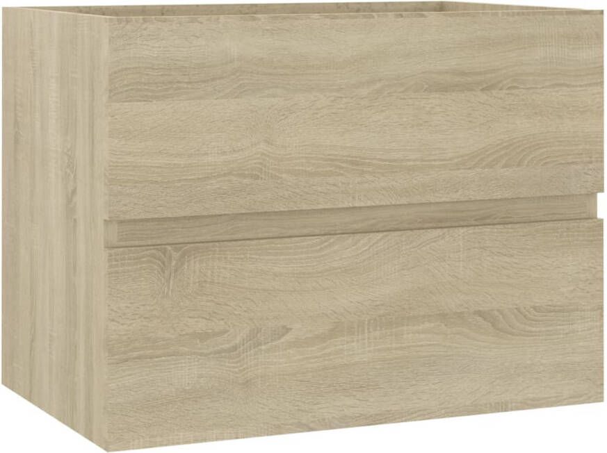 The Living Store Gootsteenkast Badkamer 60 x 38.5 x 45 cm Sonoma eiken spaanplaat