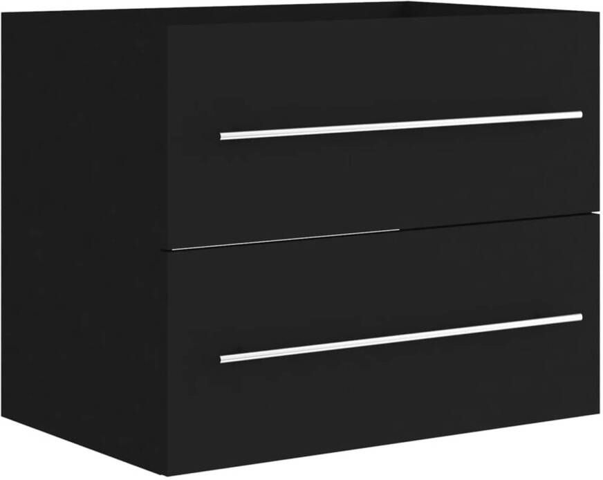 The Living Store Gootsteenkast Zwart 60 x 38.5 x 48 cm (B x D x H) Stevig en stabiel