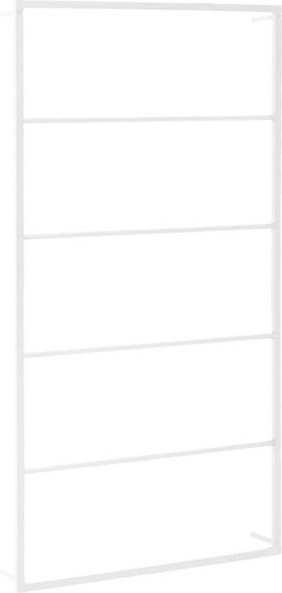 The Living Store Handdoekenrek Badkamer 60x10x116cm Staal Wit