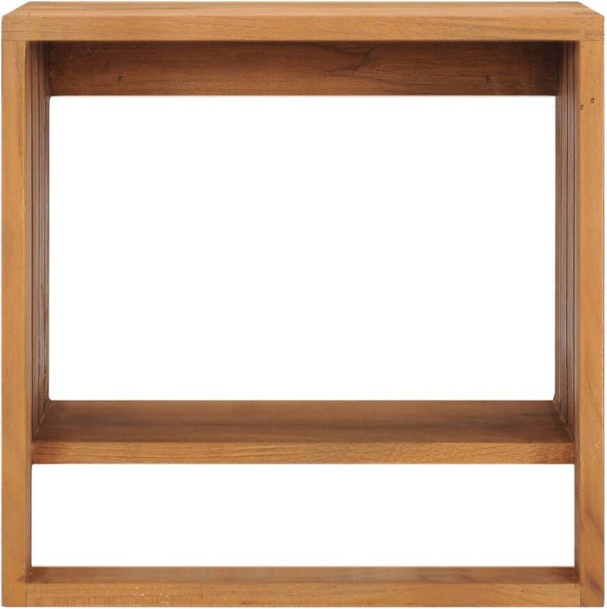 The Living Store Handdoekenrek Koloniaal-35x20x35cm Wandmontage Teakhout