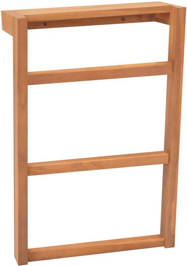 The Living Store Handdoekenrek Teakhout Badkamer 40 x 19 x 63 cm Rustiek