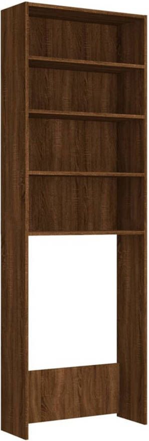 The Living Store Houten Wasmachinekast 64 x 24 x 190 cm Bruineiken