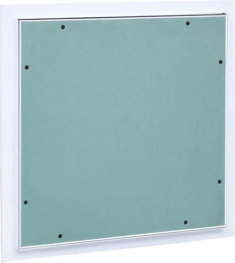 The Living Store Inspectieluik Groene Gipsplaat Grote Aluminium Frame 400x400mm (LxB) Veersloten