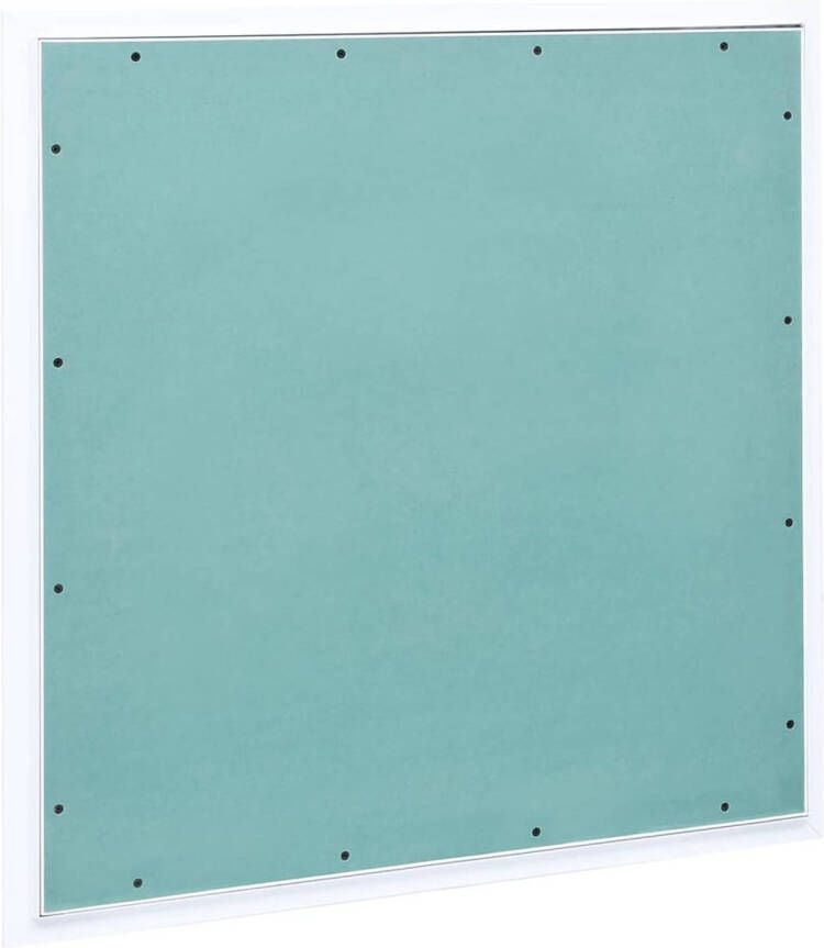 The Living Store Inspectieluik Groene Gipsplaat Grote Aluminium Frame 756x756mm
