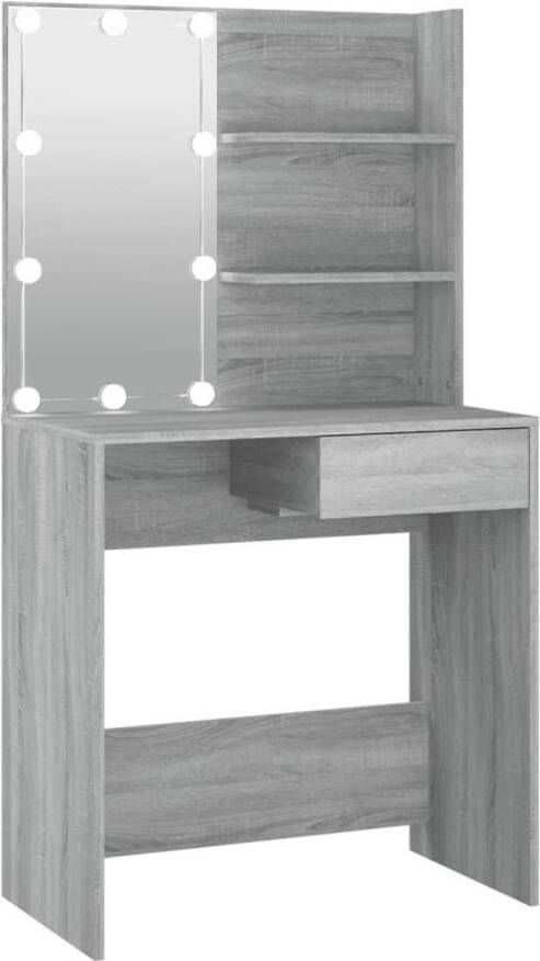 The Living Store Kaptafel 74.5 x 40 x 141 cm Grijs Sonoma Eiken