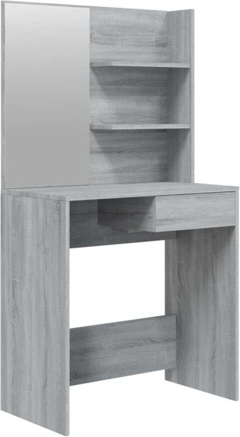 The Living Store Kaptafel Gray Sonoma Eiken 74.5 x 40 x 141 cm Modern design