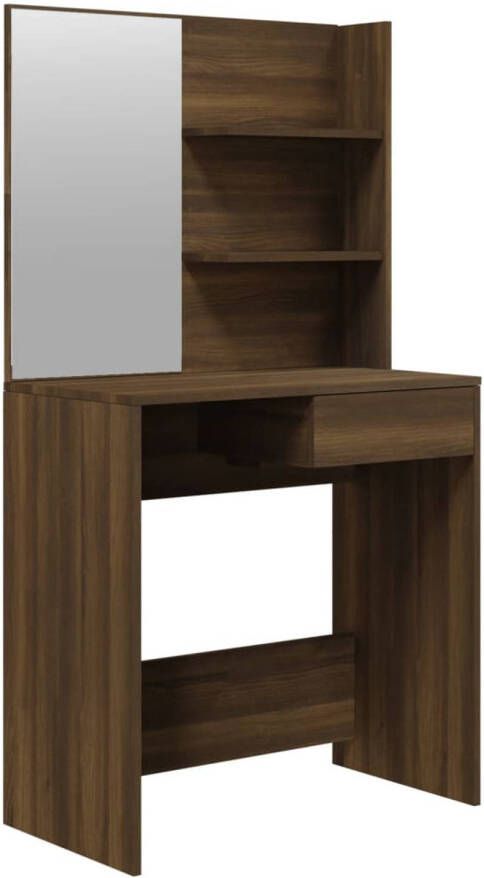 The Living Store Kaptafel Modern Bruineiken 74.5 x 40 x 141 cm Hoge Kwaliteit