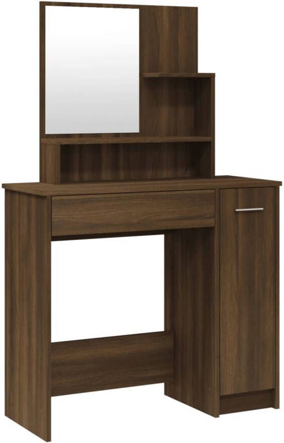 The Living Store Kaptafel Modern Bruineiken 86.5 x 35 x 136 cm Hoogwaardig materiaal