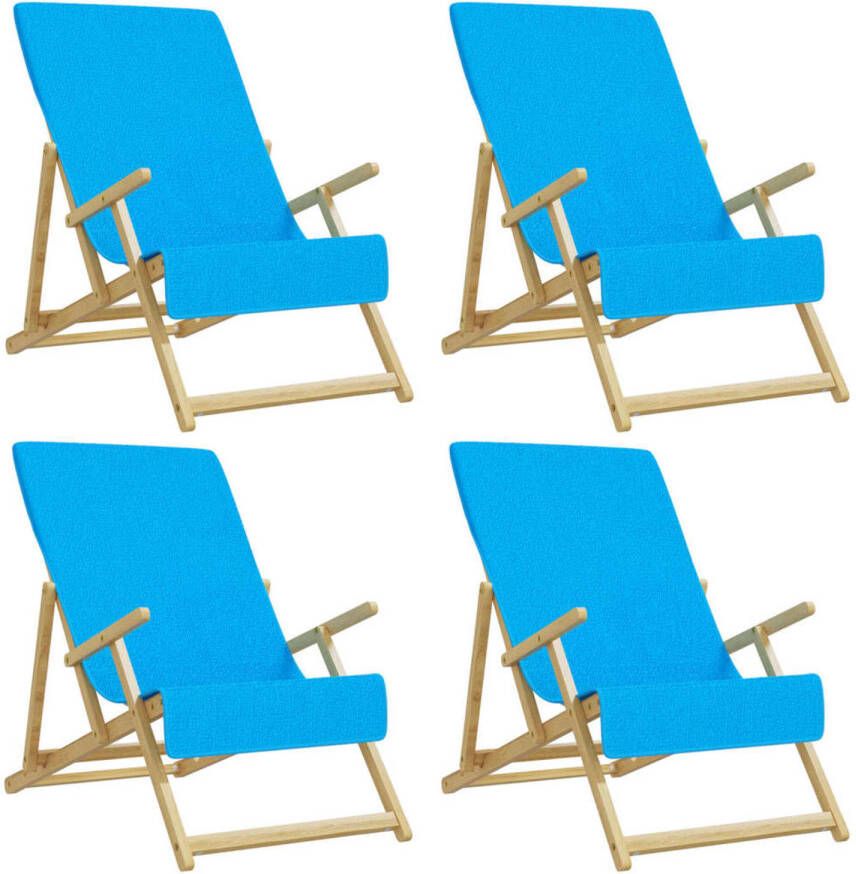 The Living Store Strandhanddoeken Turquoise 60 x 135 cm Zacht materiaal Anti-slip Lichtgewicht Geschikt