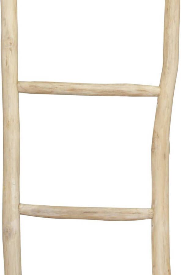 The Living Store Teakhouten Handdoekenlader 45 x 150 cm 5 sporten