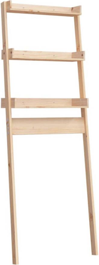 The Living Store Toiletrek Badkameropbergrek 63.5 x 32 x 179 cm Massief grenenhout