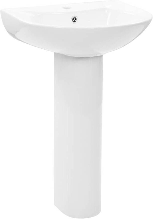 The Living Store Vrijstaande Keramische Wasbak 520 x 440 x 190mm Wit