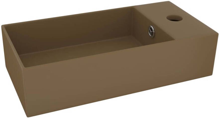 The Living Store Wastafel Deluxe Badkamermeubel 480x250x150 mm Matcrème