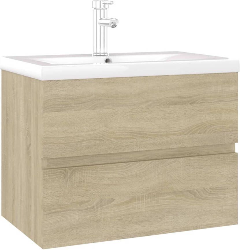 The Living Store Wastafelkast 60 x 38.5 x 45 cm Kleur- sonoma eiken Materiaal- spaanplaat