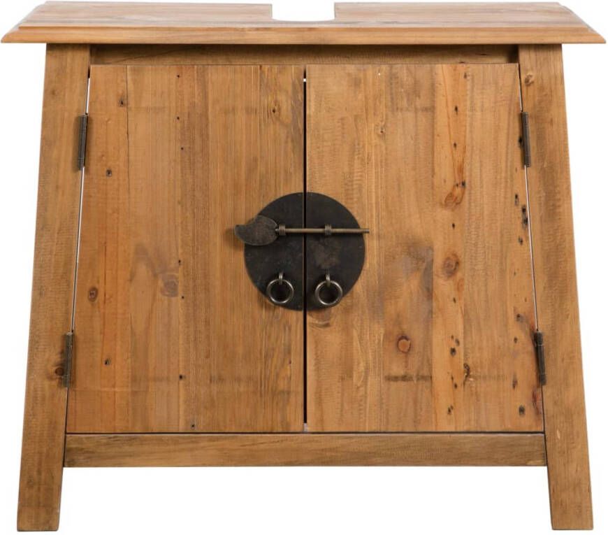 The Living Store Wastafelkast Vintage 70x32x63 cm gerecycled massief grenen