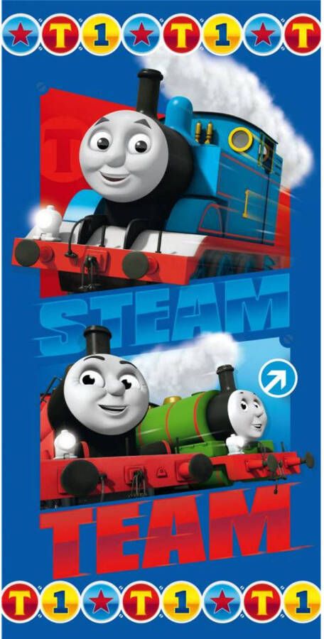 Thomas and Friends Thomas de Trein Strandlaken Steam Team 70x140cm katoen