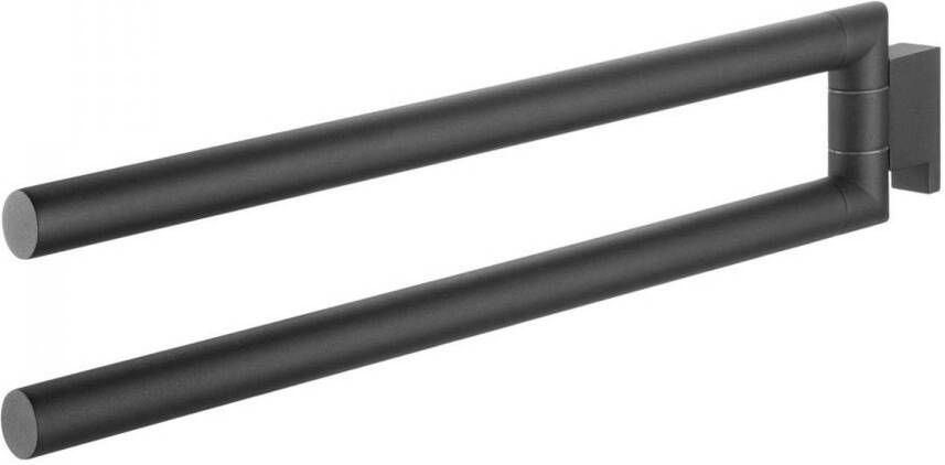 Tiger Bold 2-armige handdoekhouder draaibaar 2 5x46 2x9 7 cm zwart - Foto 2