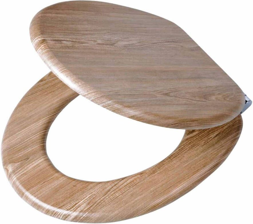 Tiger Scaffold Wood softclose toiletzitting MDF 37.5x45.5 cm Steigerhout