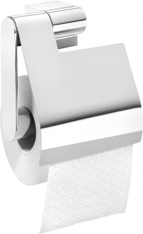 Tiger Nomad Toiletrolhouder met klep Chroom 12.5x13.4x5.6cm 249130346