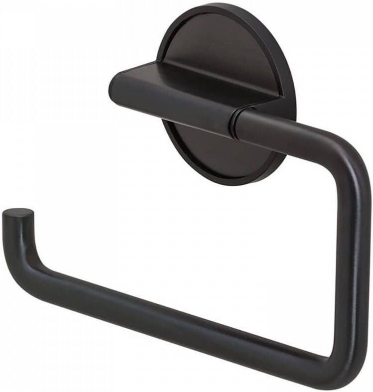 Tiger Tune toiletrolhouder exclusief klep 15x10 cm geborsteld RVS zwart