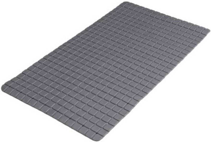 Urban Living Badkamer douche anti slip mat rubber voor op de vloer antraciet 39 x 69 cm Badmatjes