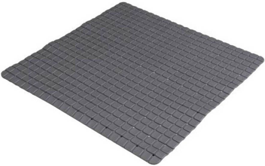 Urban Living Badkamer douche anti slip mat rubber voor op de vloer antraciet 55 x 55 cm Badmatjes
