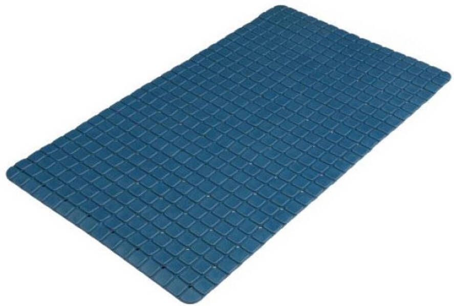 Urban Living Badkamer douche anti slip mat rubber voor op de vloer donkerblauw 39 x 69 cm Badmatjes