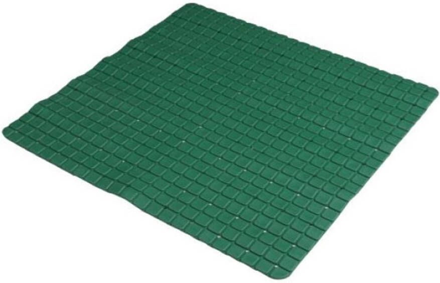 Urban Living Badkamer douche anti slip mat rubber voor op de vloer groen 55 x 55 cm Badmatjes