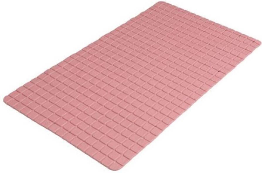 Urban Living Badkamer douche anti slip mat rubber voor op de vloer oud roze 39 x 69 cm Badmatjes