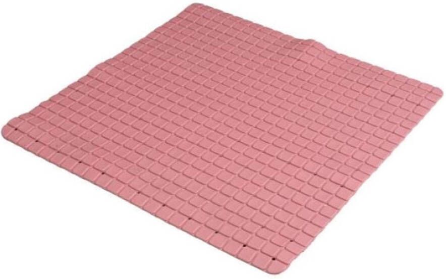 Urban Living Badkamer douche anti slip mat rubber voor op de vloer oud roze 55 x 55 cm Badmatjes