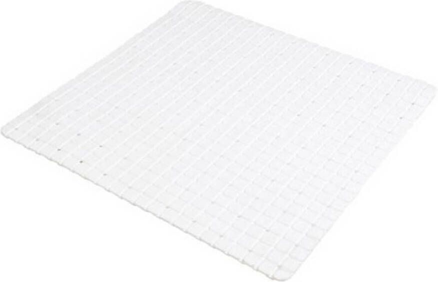 Urban Living Badkamer douche anti slip mat rubber voor op de vloer parel wit 55 x 55 cm Badmatjes