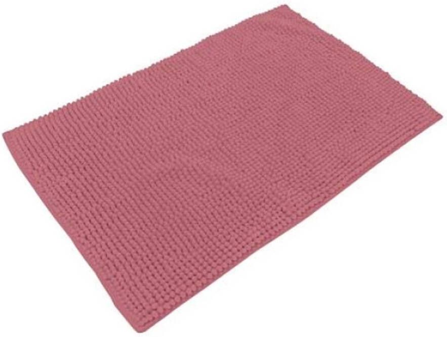 Urban Living Badkamerkleedje badmat tapijt voor op de vloer oud roze 50 x 80 cm Badmatjes