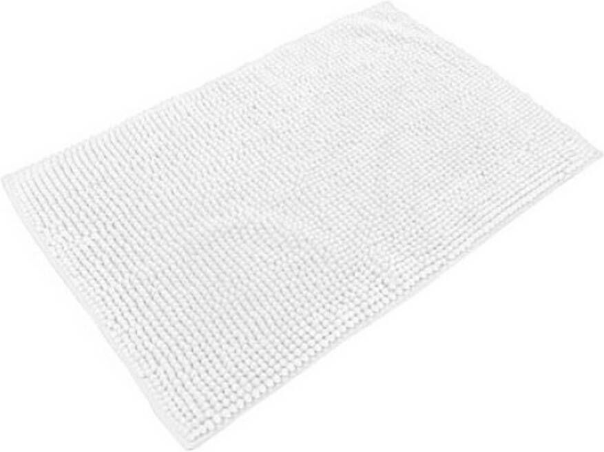 Urban Living Badkamerkleedje badmat tapijt voor op de vloer parel wit 50 x 80 cm Badmatjes