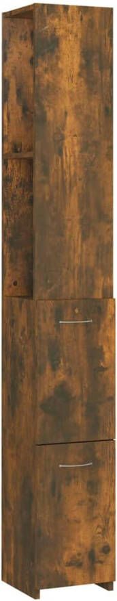 VidaXL Badkamerkast 25x26 5x170 cm bewerkt hout gerookt eikenkleurig