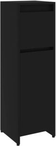 VidaXL Badkamerkast 30x30x95 cm spaanplaat zwart