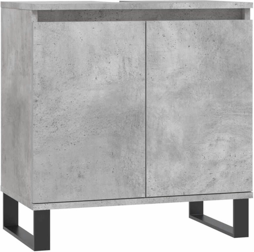 VidaXL Badkamerkast 58x33x60 cm bewerkt hout betongrijs