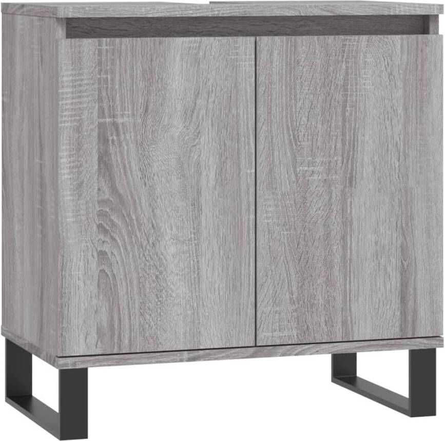 VidaXL Badkamerkast 58x33x60 cm bewerkt hout grijs sonoma eikenkleurig