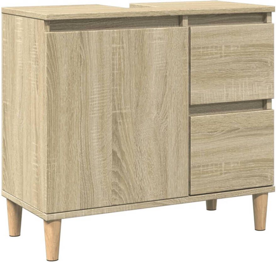 VidaXL Badkamerkast 65x33x60 cm bewerkt hout sonoma eikenkleurig