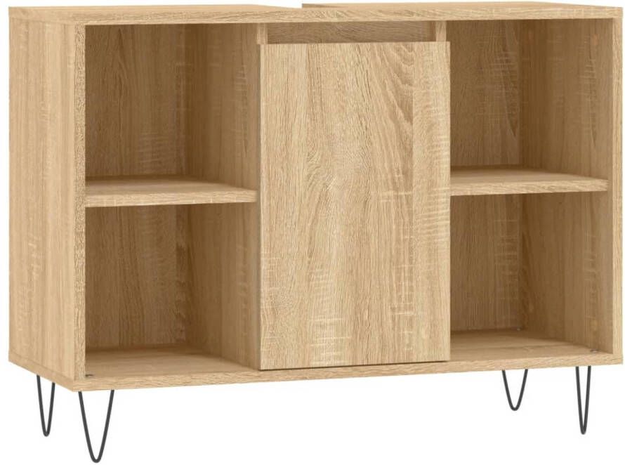 VidaXL Badkamerkast 80x33x60 cm bewerkt hout sonoma eikenkleurig