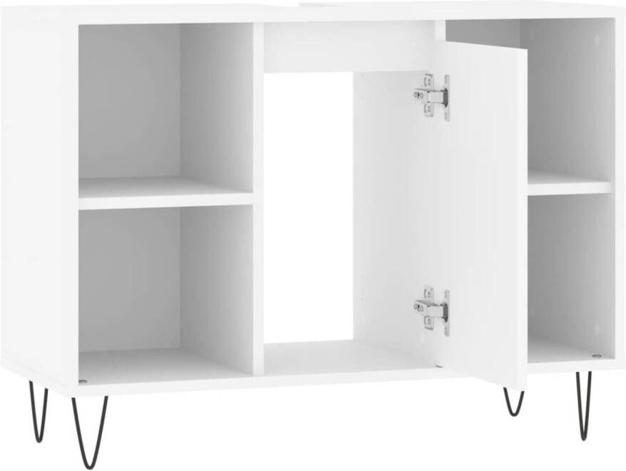 VidaXL Badkamerkast 80x33x60 cm bewerkt hout wit