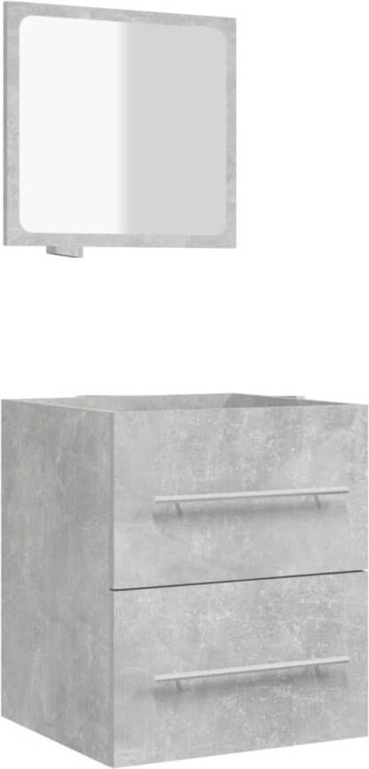 VidaXL Badkamerkast met spiegel 41x38 5x48 cm betongrijs