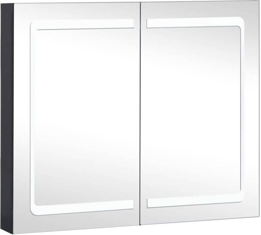 VidaXL Badkamerkast met spiegel en LED 80x12 2x68 cm